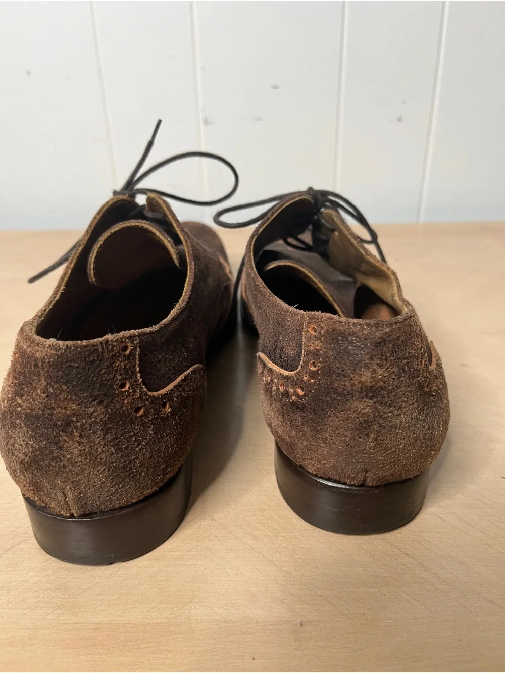 Billy Reid Men's Brown Wingtip Lace-Up Dress Shoes Suede Size 10 Italian
